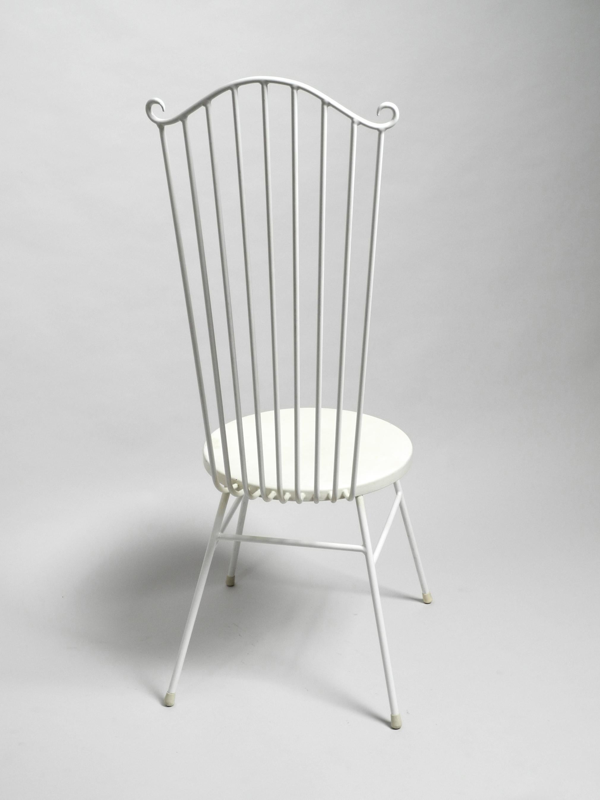 Mid-Century Modern Elegant Filigree Heavy Midcentury Metal Chair from Münchener Boulevard Möbel