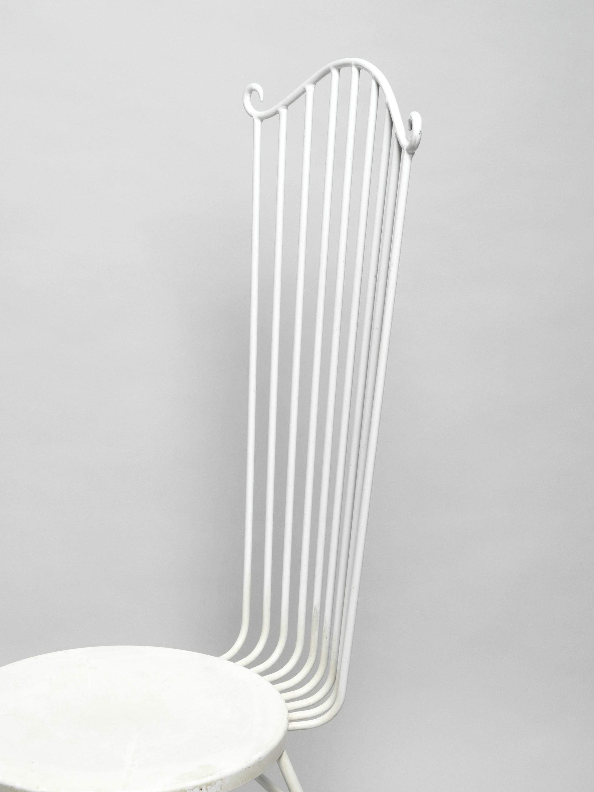 Mid-20th Century Elegant Filigree Heavy Midcentury Metal Chair from Münchener Boulevard Möbel