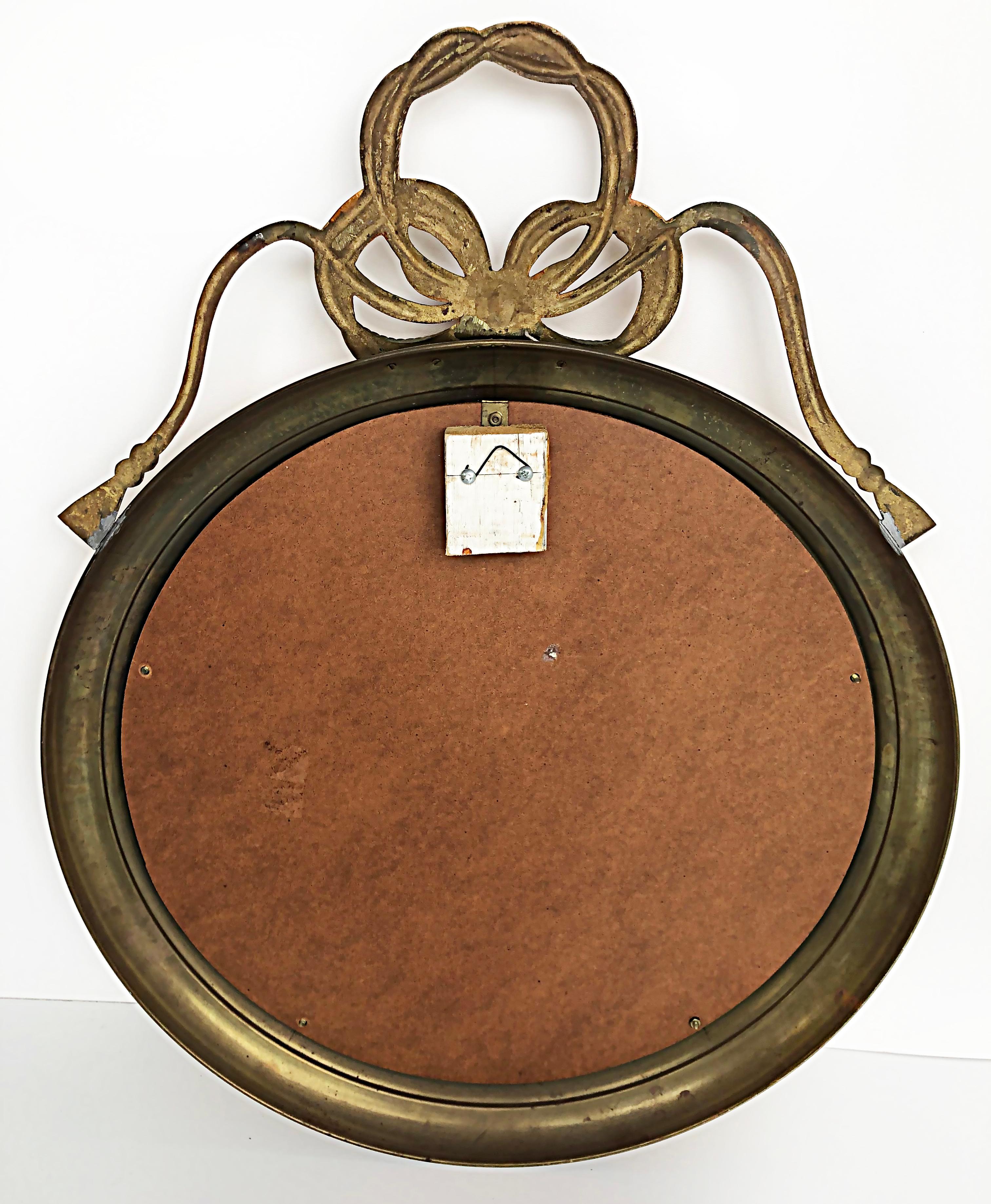 Elegant Fine Quality Brass Wall Mirror, Rope/Tassel Design For Sale 3