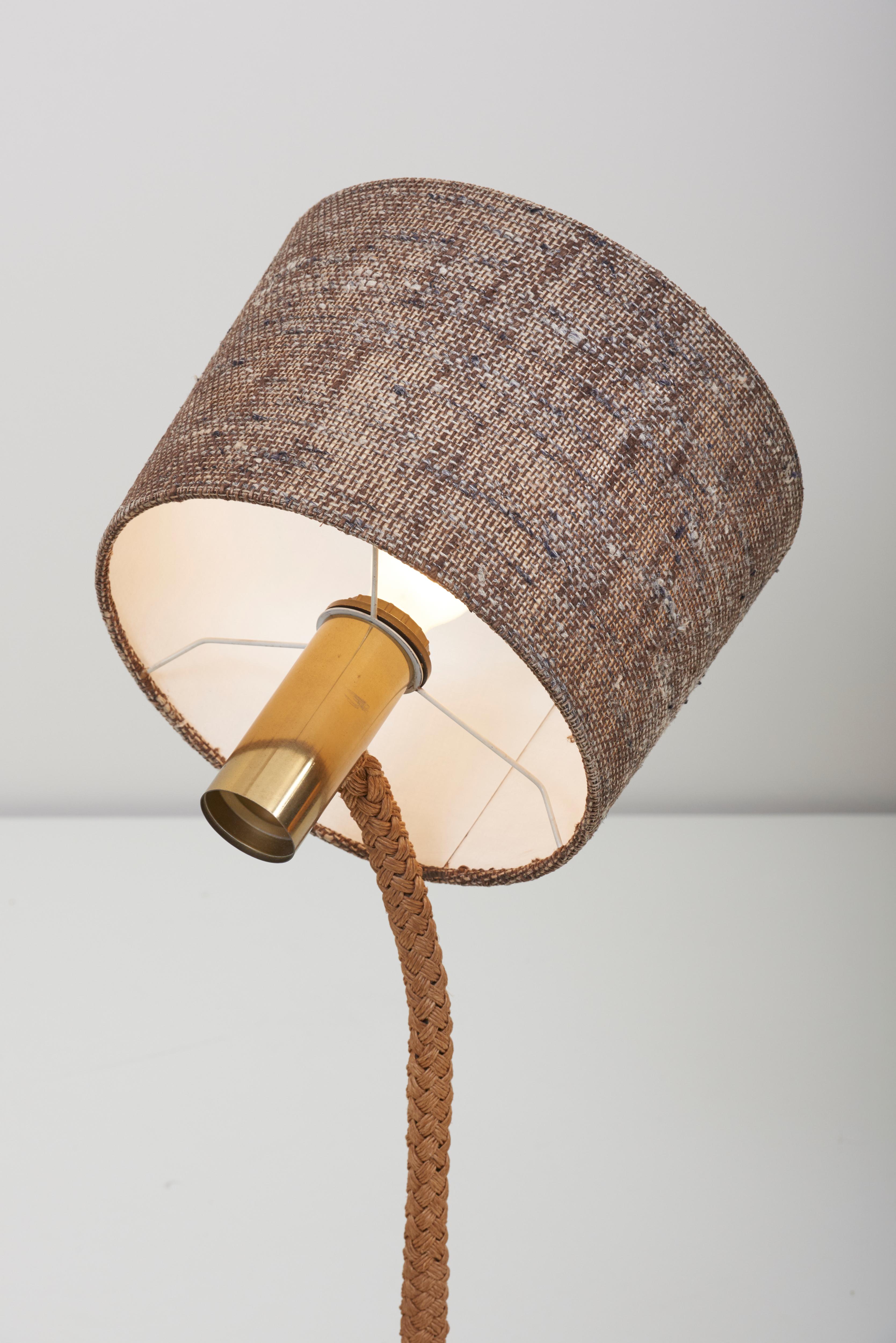 Elegant Fine Rope Table Lamp in Style of Adrien Audoux For Sale 6