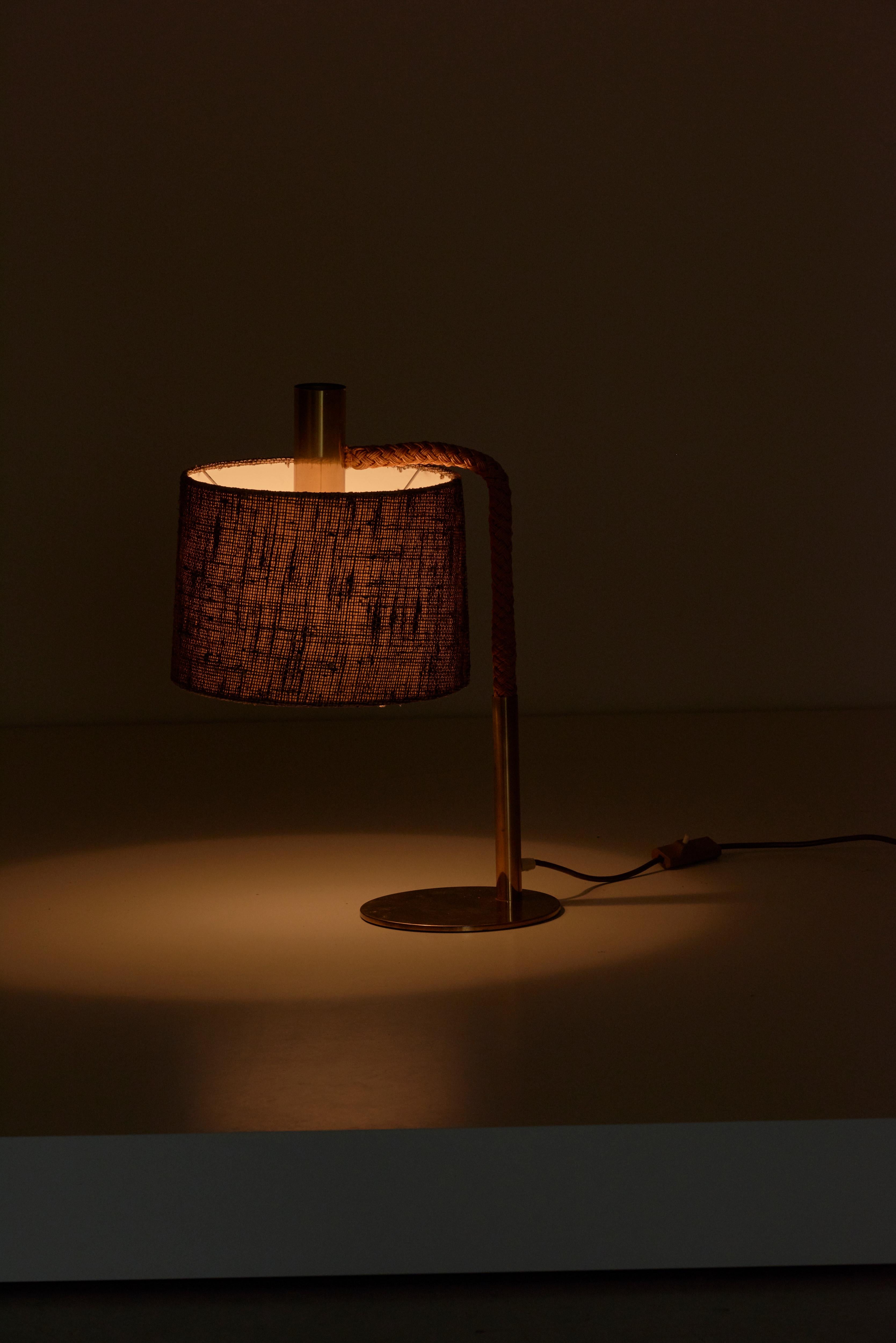Late 20th Century Elegant Fine Rope Table Lamp in Style of Adrien Audoux For Sale