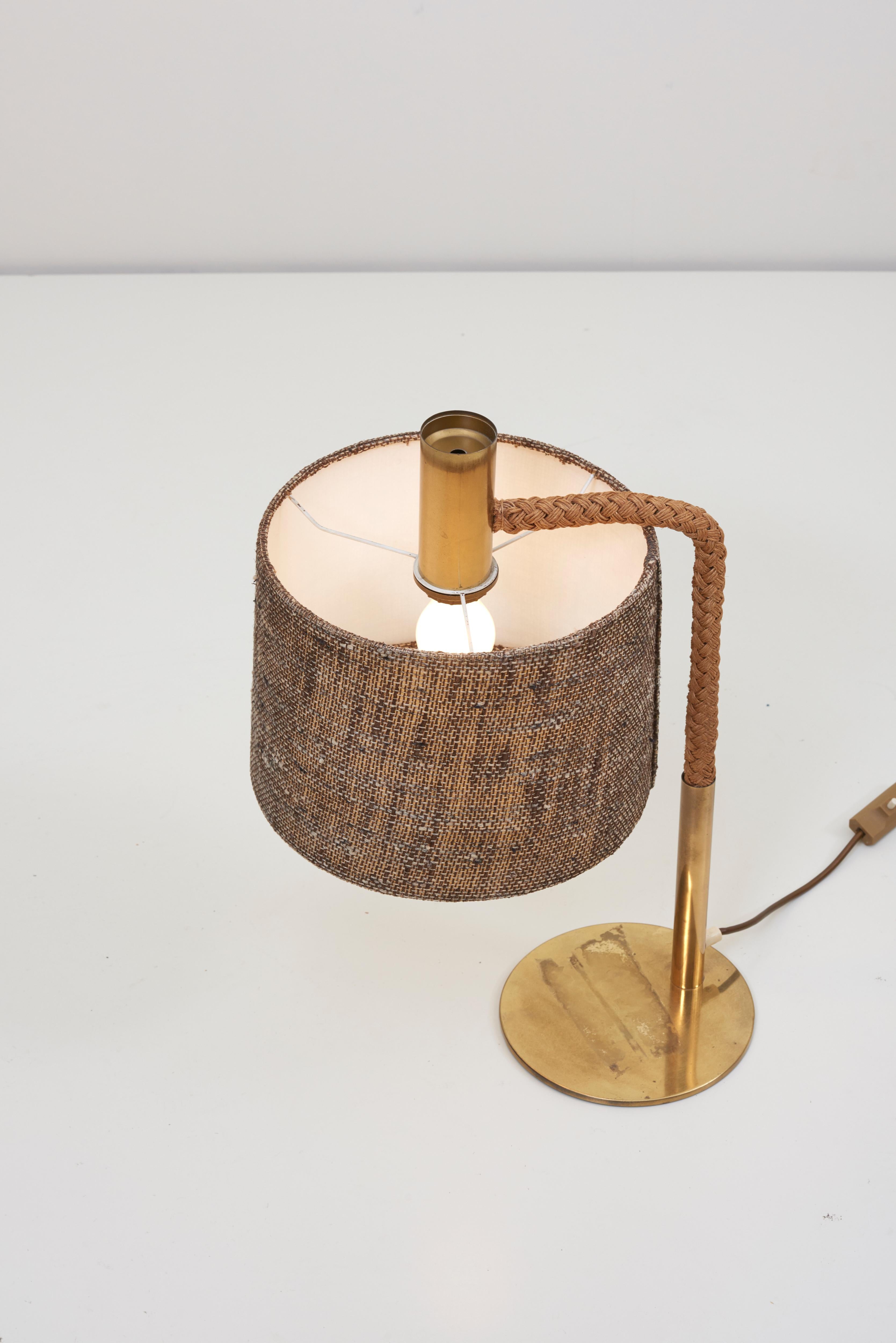 Fabric Elegant Fine Rope Table Lamp in Style of Adrien Audoux For Sale
