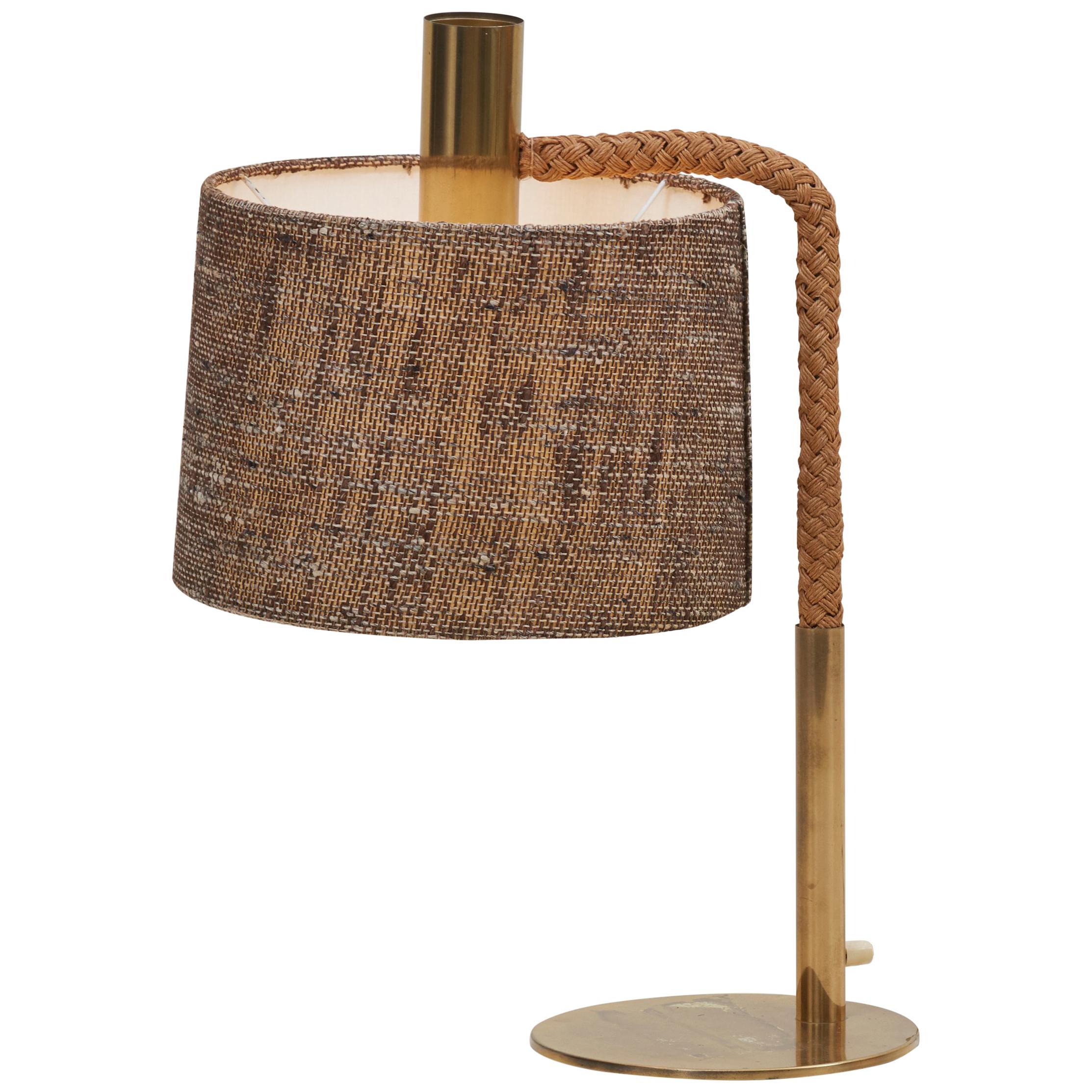 Elegant Fine Rope Table Lamp in Style of Adrien Audoux For Sale