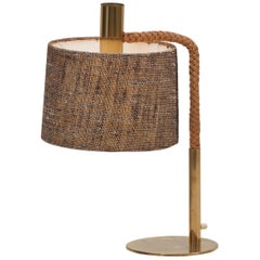Retro Elegant Fine Rope Table Lamp in Style of Adrien Audoux