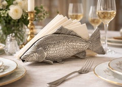 Elegant Fish-Form Silver-Plated Napkin Holders Sterling Style Luxury Table Décor