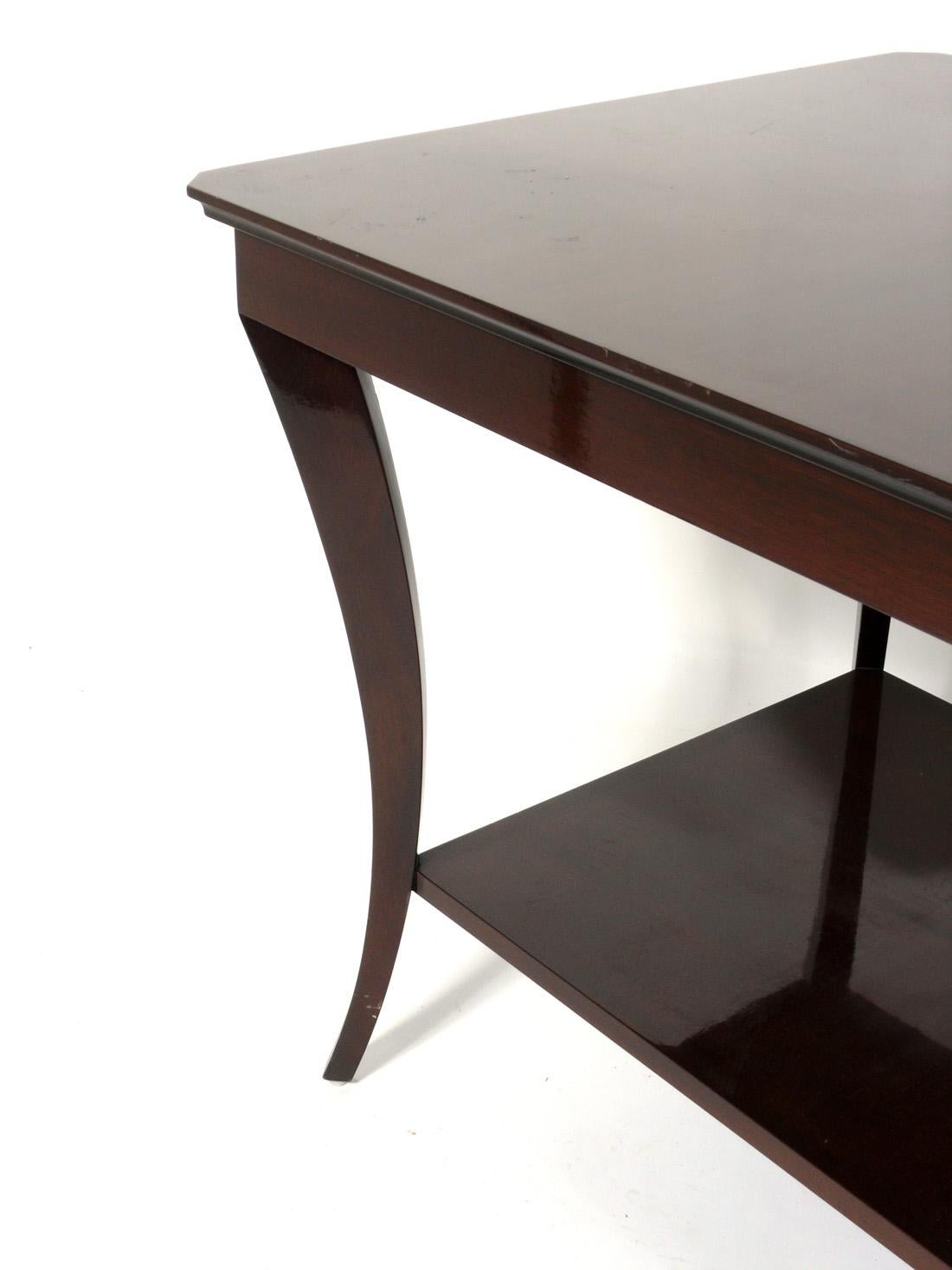 Hollywood Regency Elegant Flared Leg Table in the Manner of Tommi Parzinger For Sale