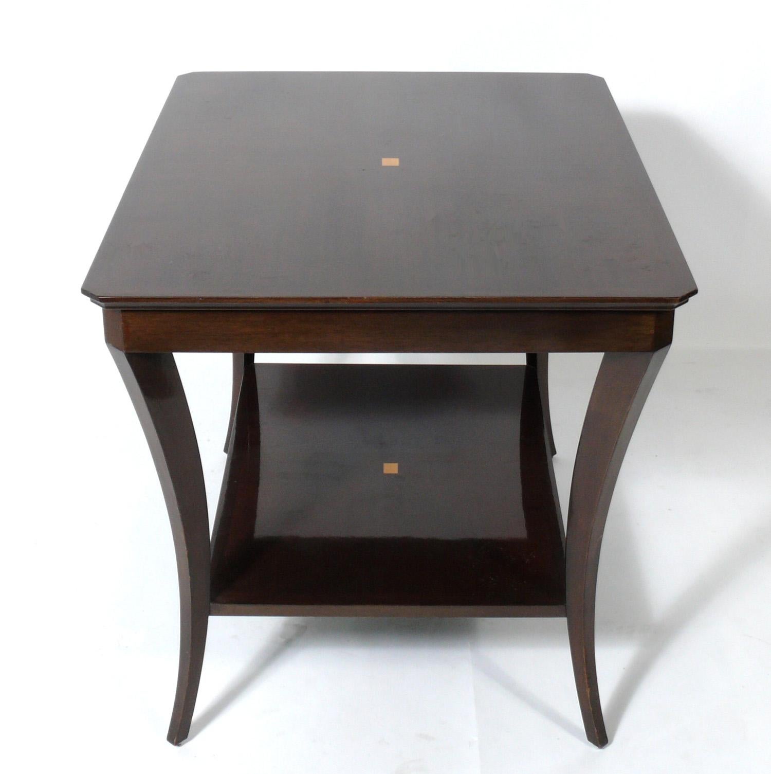 American Elegant Flared Leg Table in the Manner of Tommi Parzinger For Sale