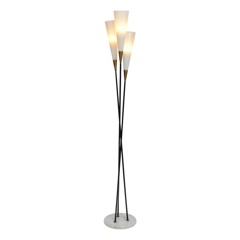 Giuseppe Ostuni Floor Lamp Circa 1950, Elegant Floor Lamps