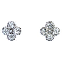 Elegant Floral Diamond Earrings