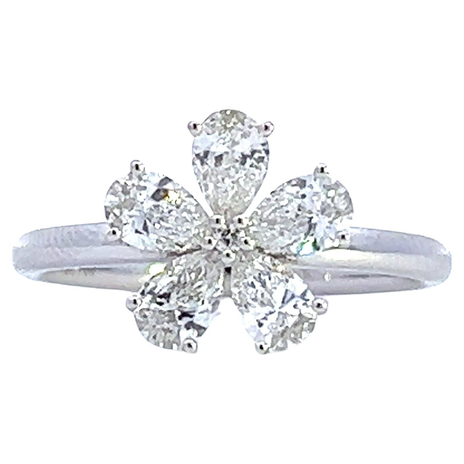 Elegant Floral Diamond Ring