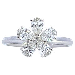 Elegant Floral Diamond Ring