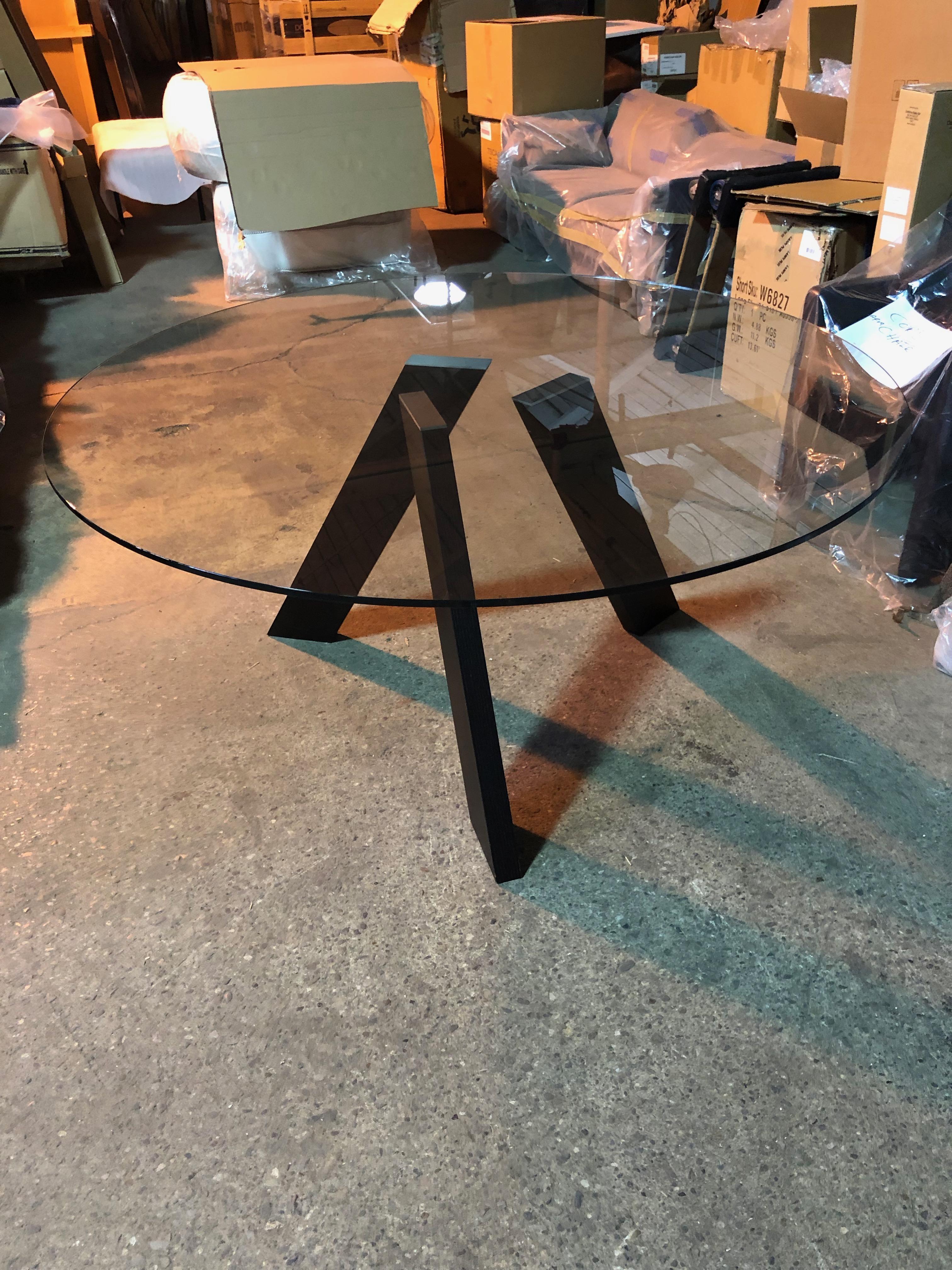 Glass Fix Table by Former In Good Condition In New York, NY