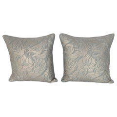 Elegant Fortuny Textile Pillows in Cotton and Linen, Custom Design