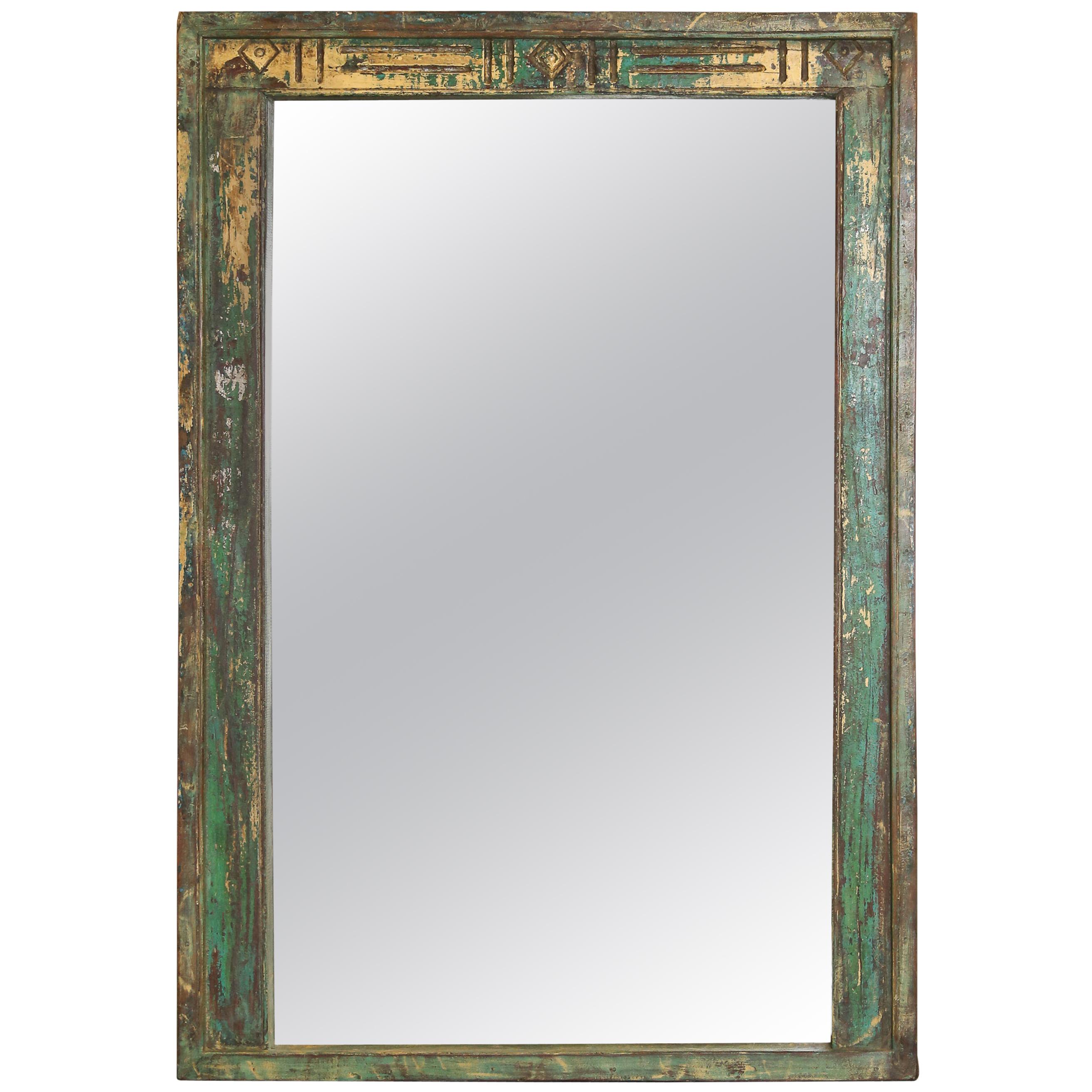 Elegant Frame for This Mirror Comes from a Mid-19th Century Mansion in Deccan