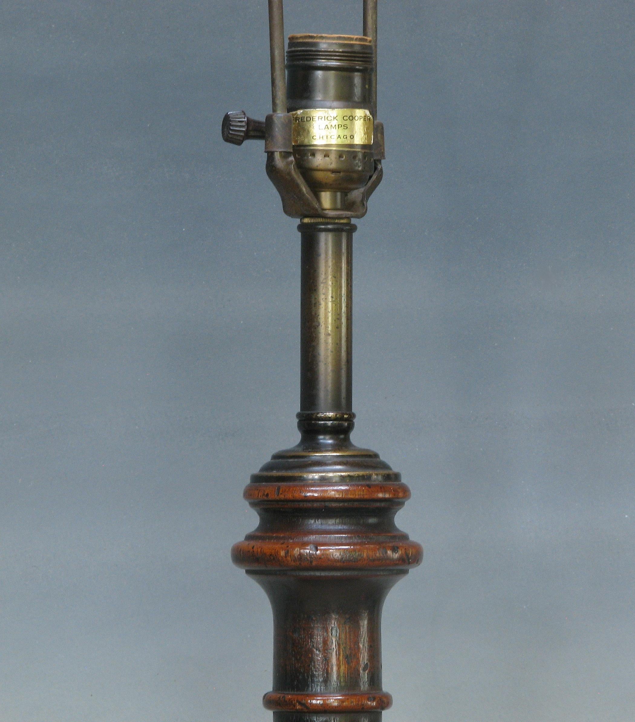 20th Century Elegant Frederick Cooper Neoclassical Column Table Lamp, circa 1950