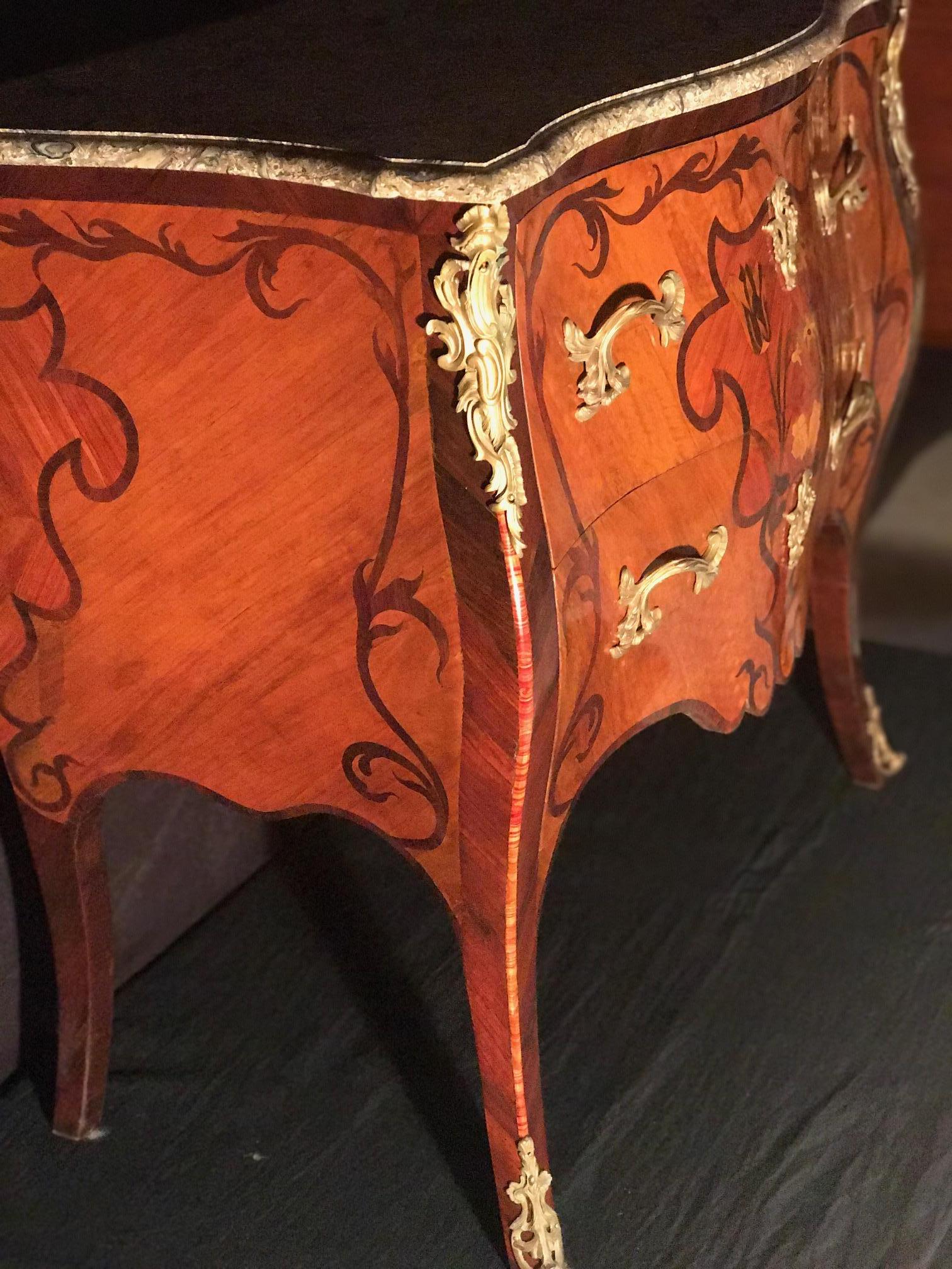 Rosewood Elegant French 18th Century Commode Louis XV Period For Sale