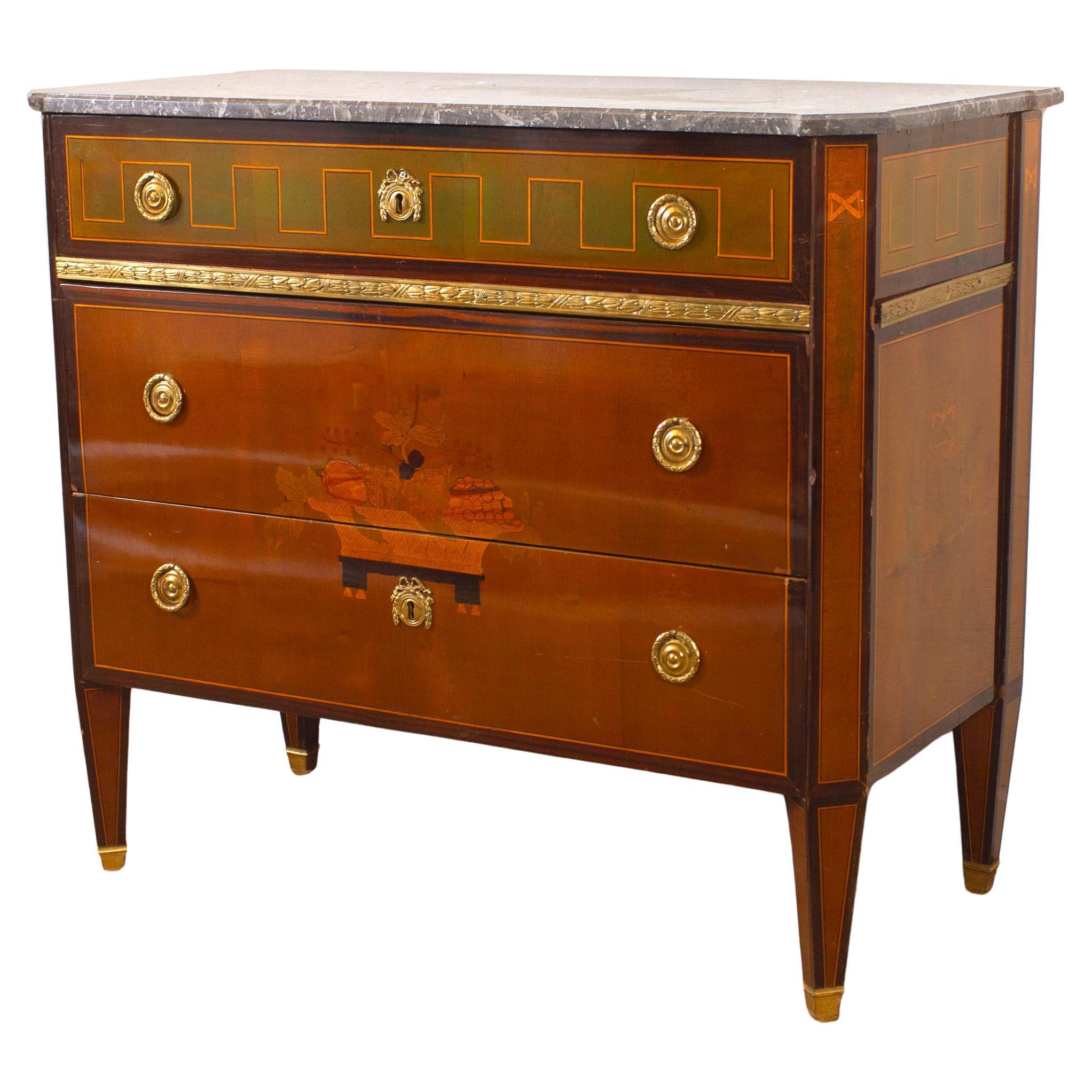 Elegant French 18th Century Commode Louis XVI Period For Sale
