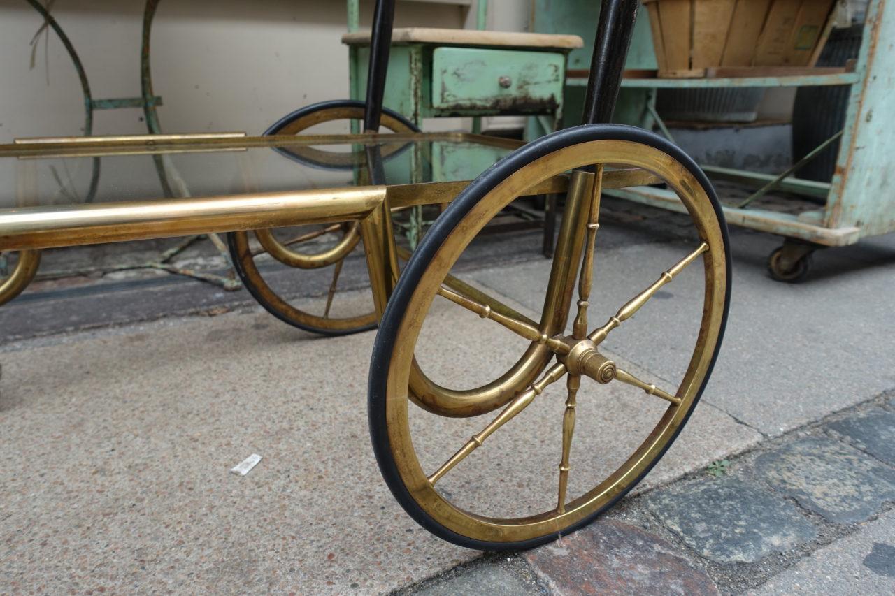 Brass Elegant French 1930s Bar Cart