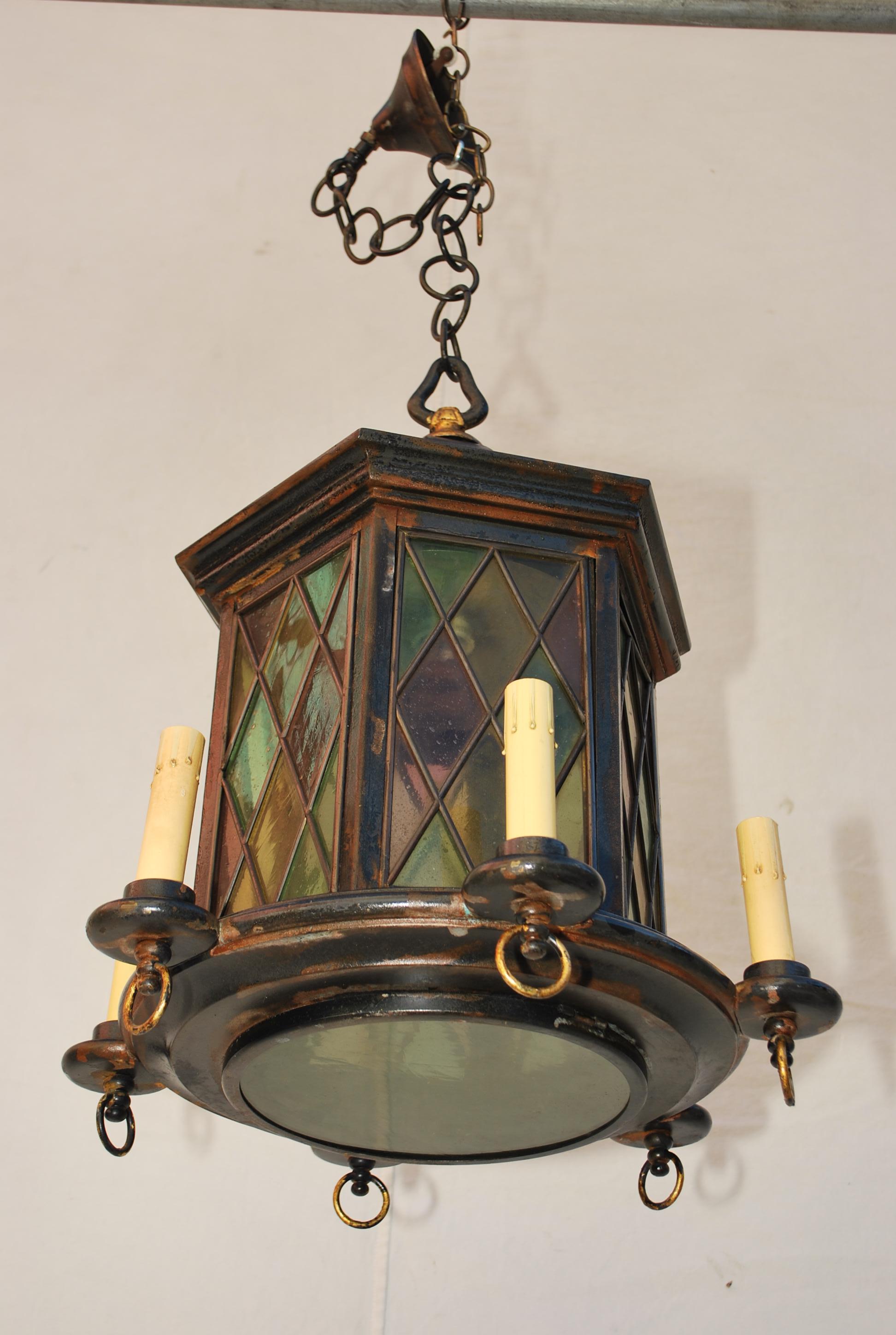 Brass Elegant French 1930's lantern For Sale