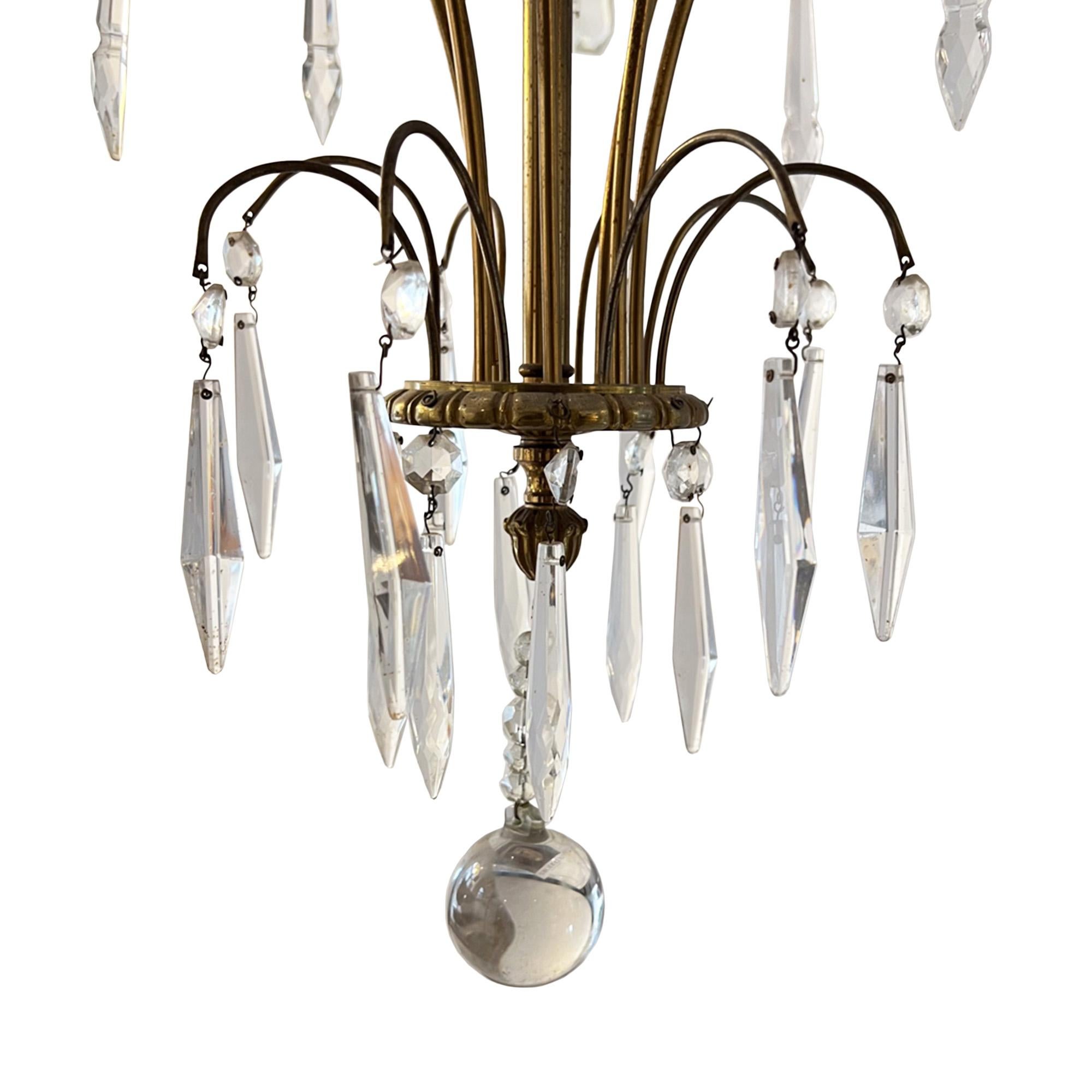 French Provincial Elegant French 1950s Chandelier For Sale