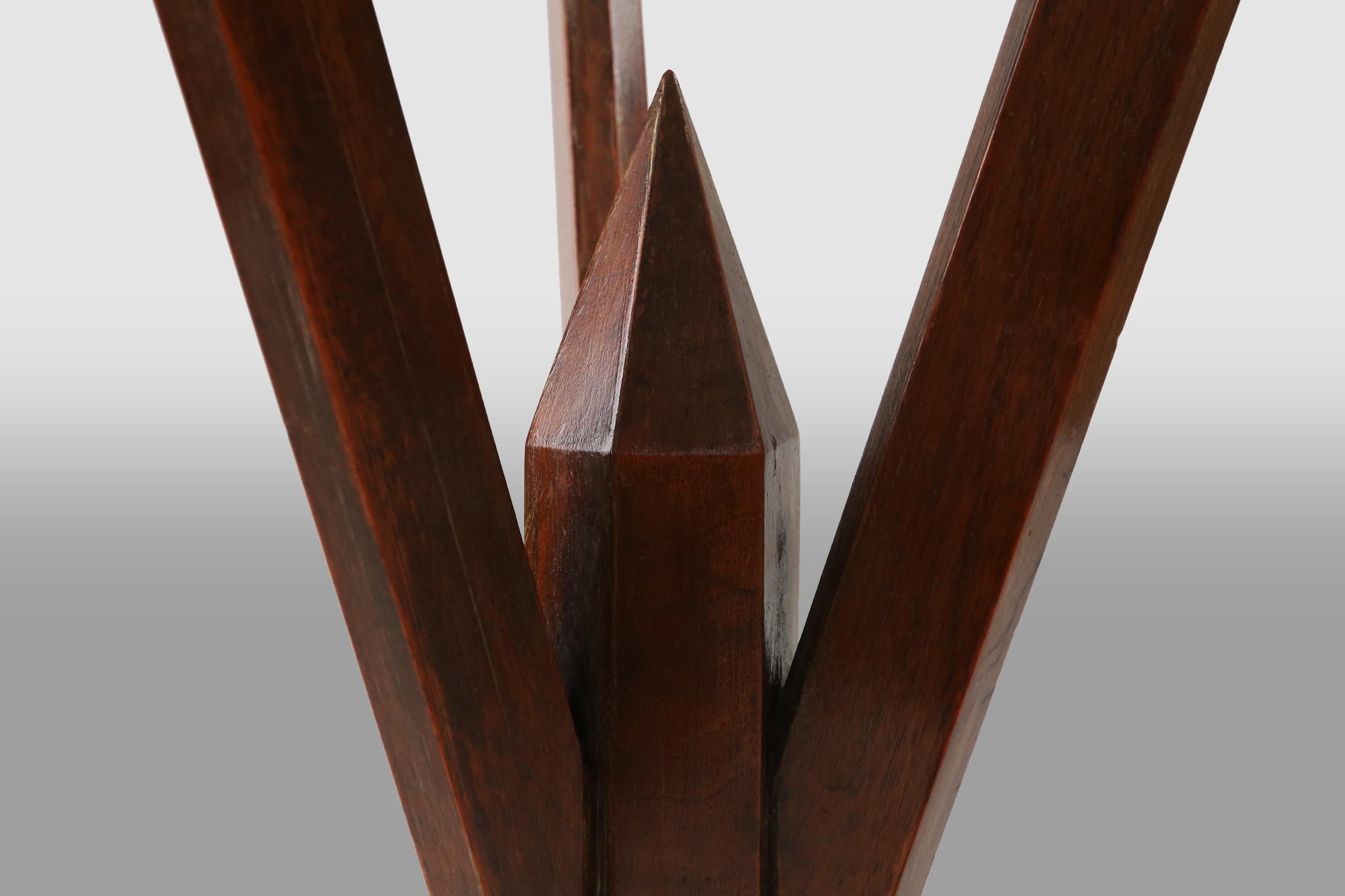 Élégante console Art déco française en bois des années 1930 en vente 4