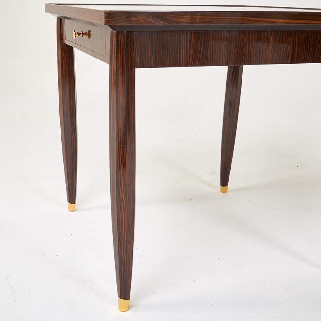 Mid-20th Century Elegant French Art Deco Macassar Game Table by Jules Leleu For Sale