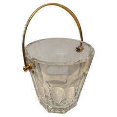 Elegant French Baccarat Harcourt Bronze Cut Crystal Ormolu Ice Bucket Cooler