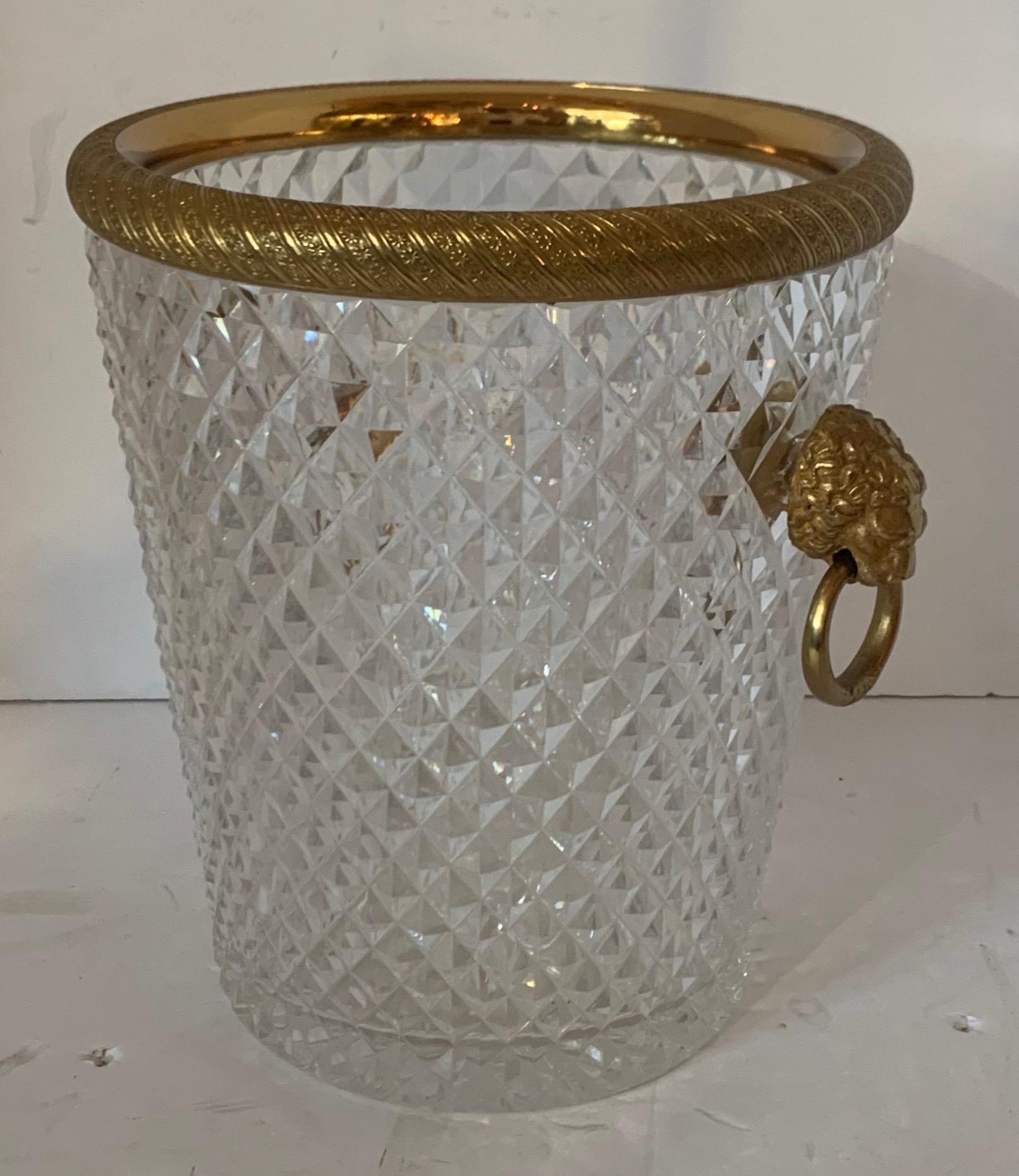 cut crystal ice bucket