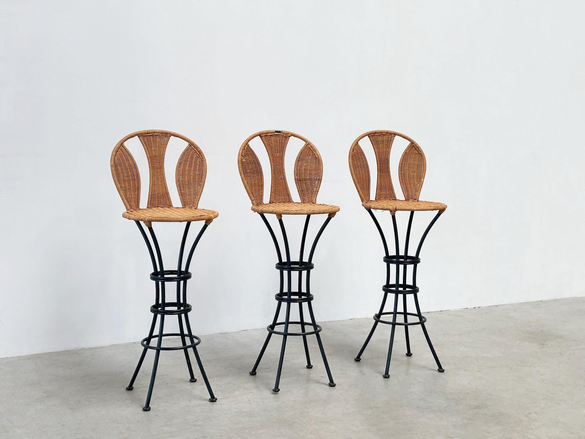 Français Elegants tabourets de bar français en vente