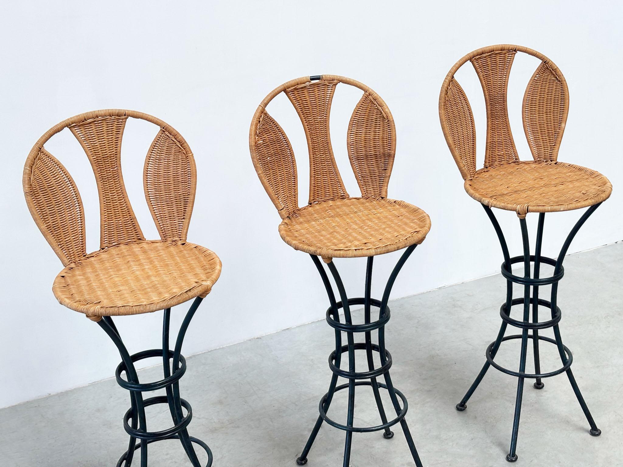 Elegants tabourets de bar français Bon état - En vente à Nijlen, VAN