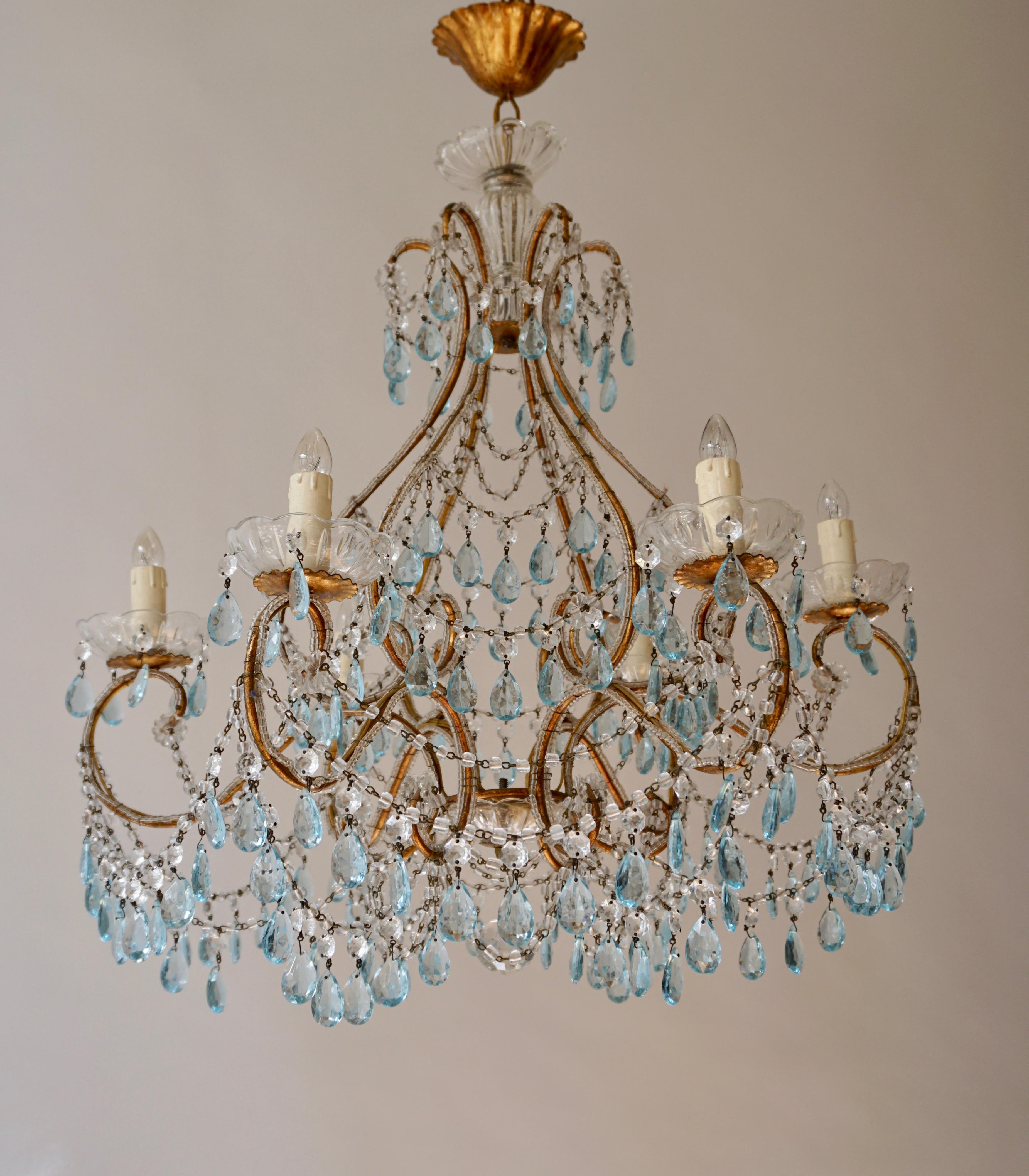 french glass chandelier