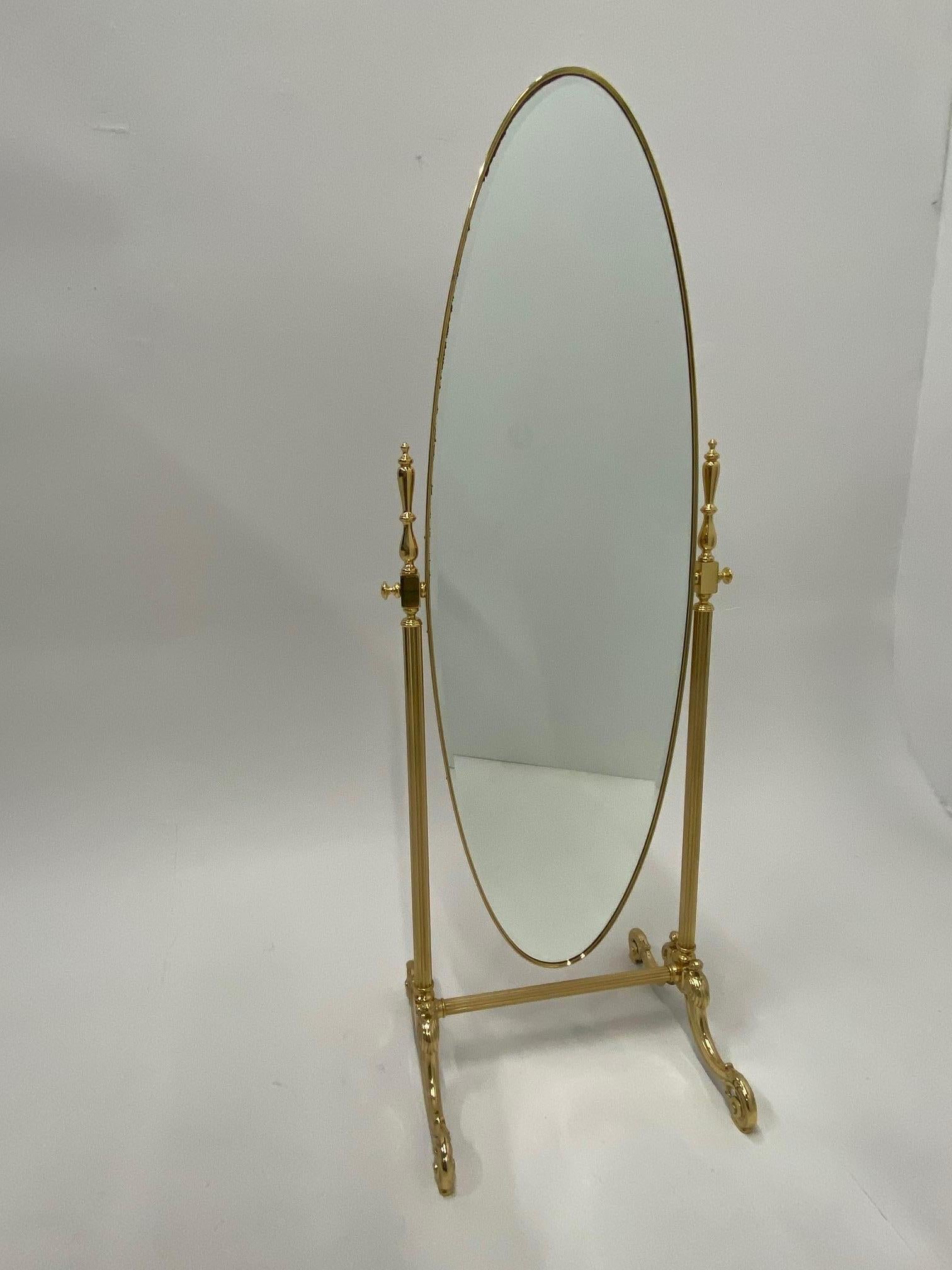brass cheval mirror
