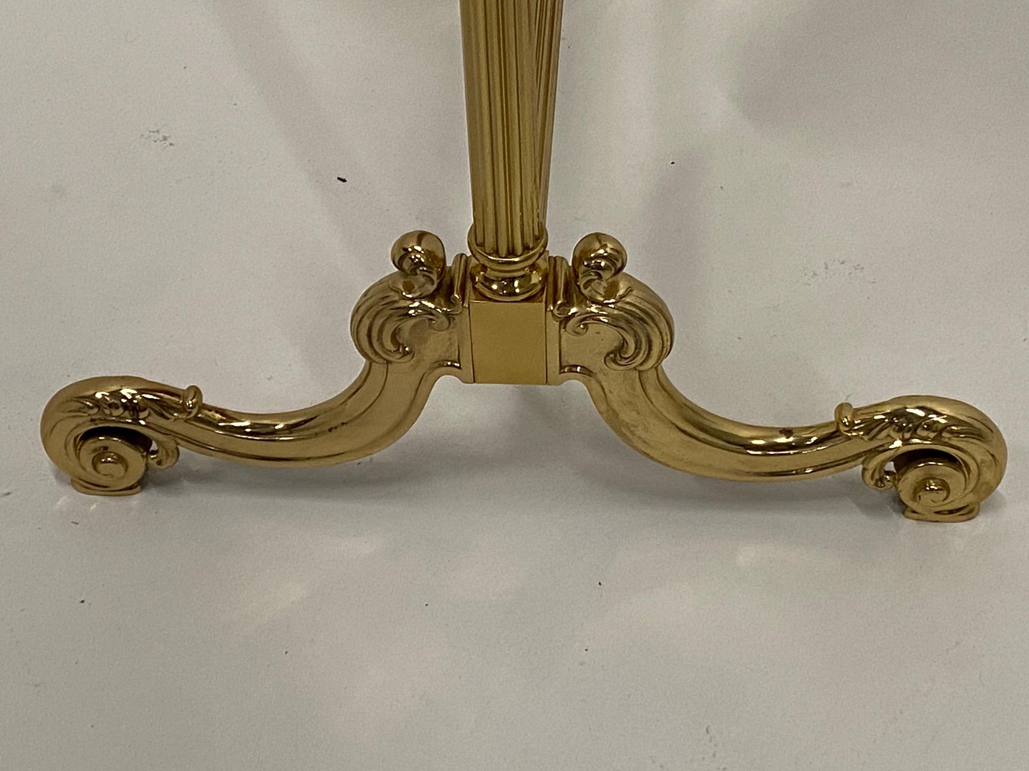 brass standing mirror