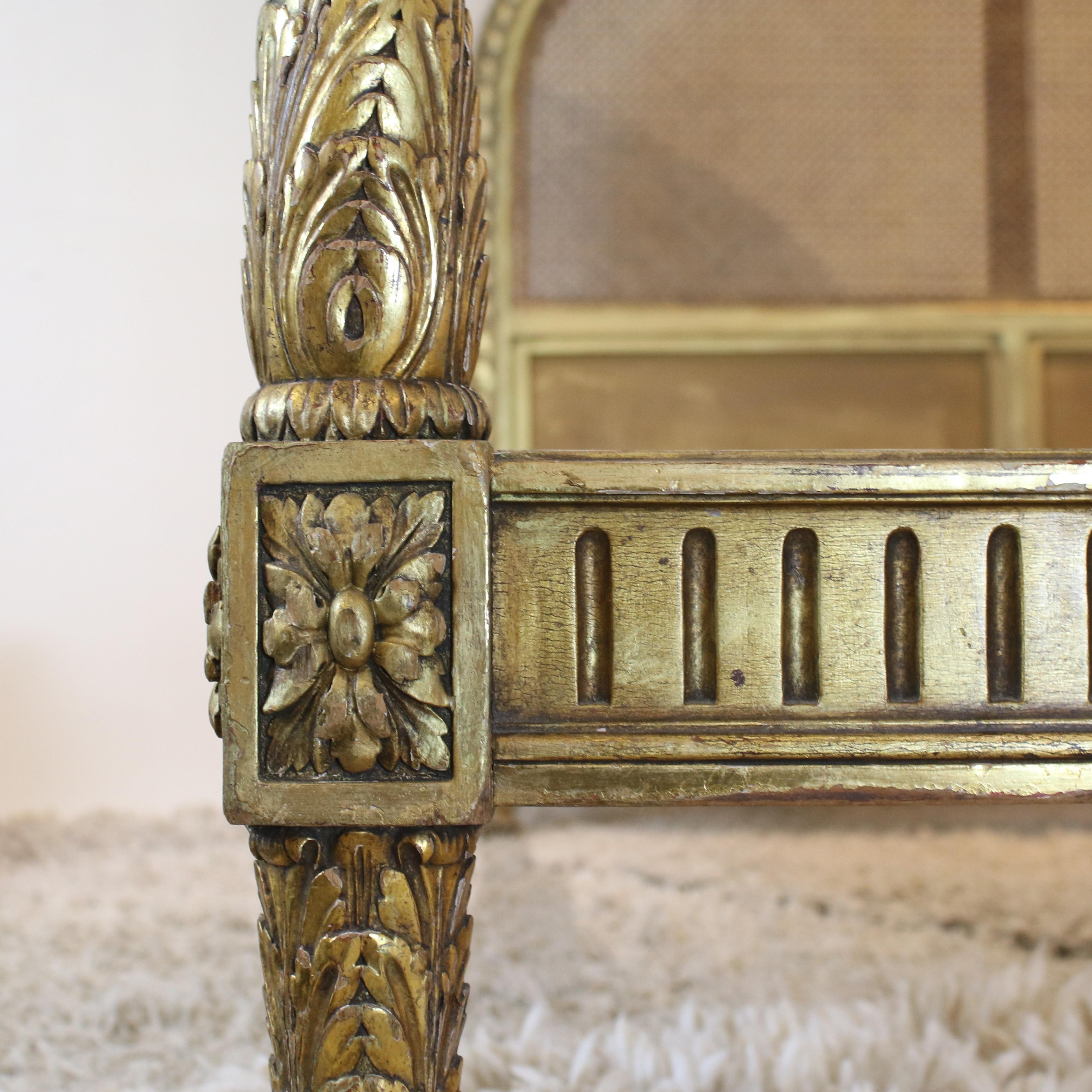 antique cane bed