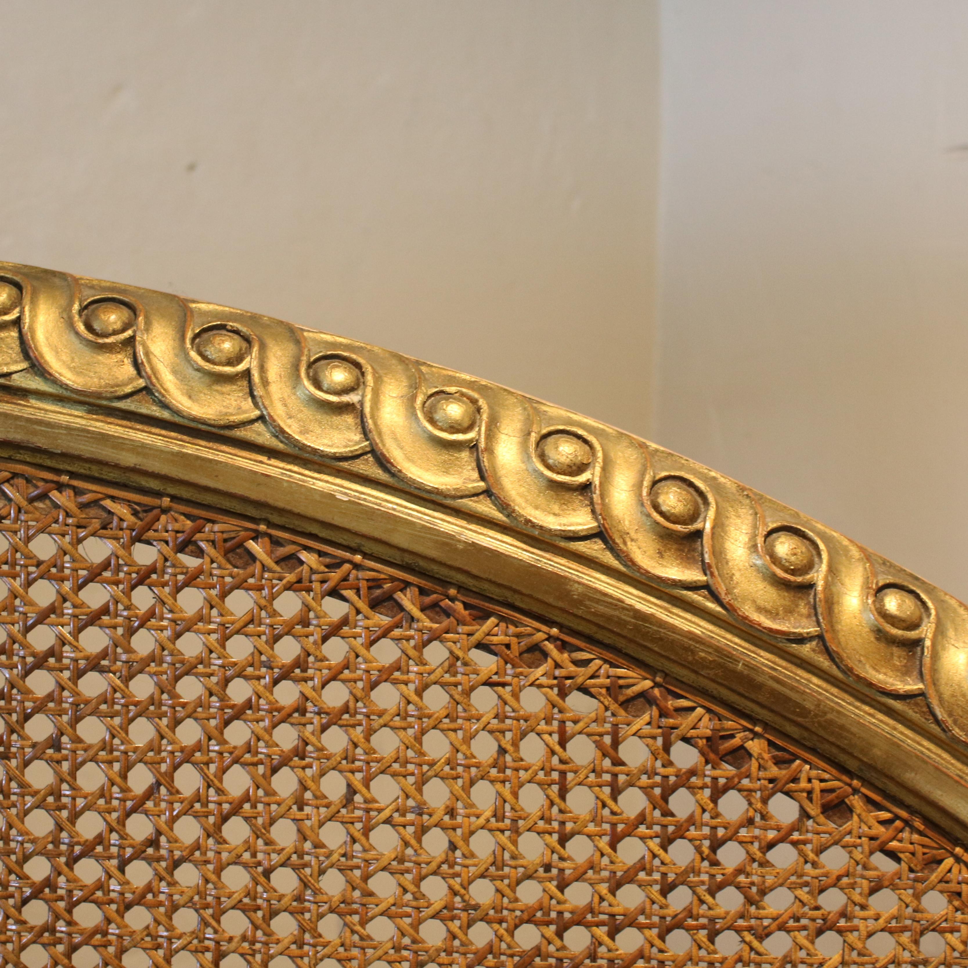 cane french bed
