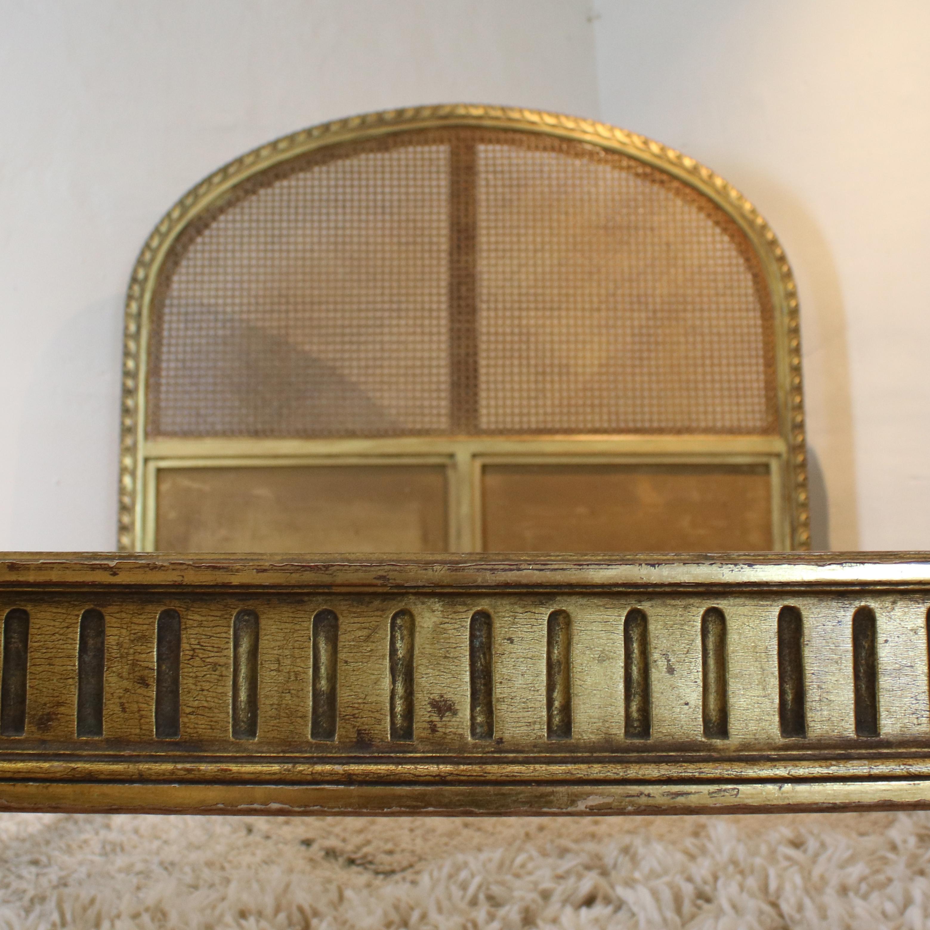 Painted Elegant French Cane Bed, WD27
