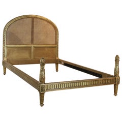 Antique Elegant French Cane Bed, WD27