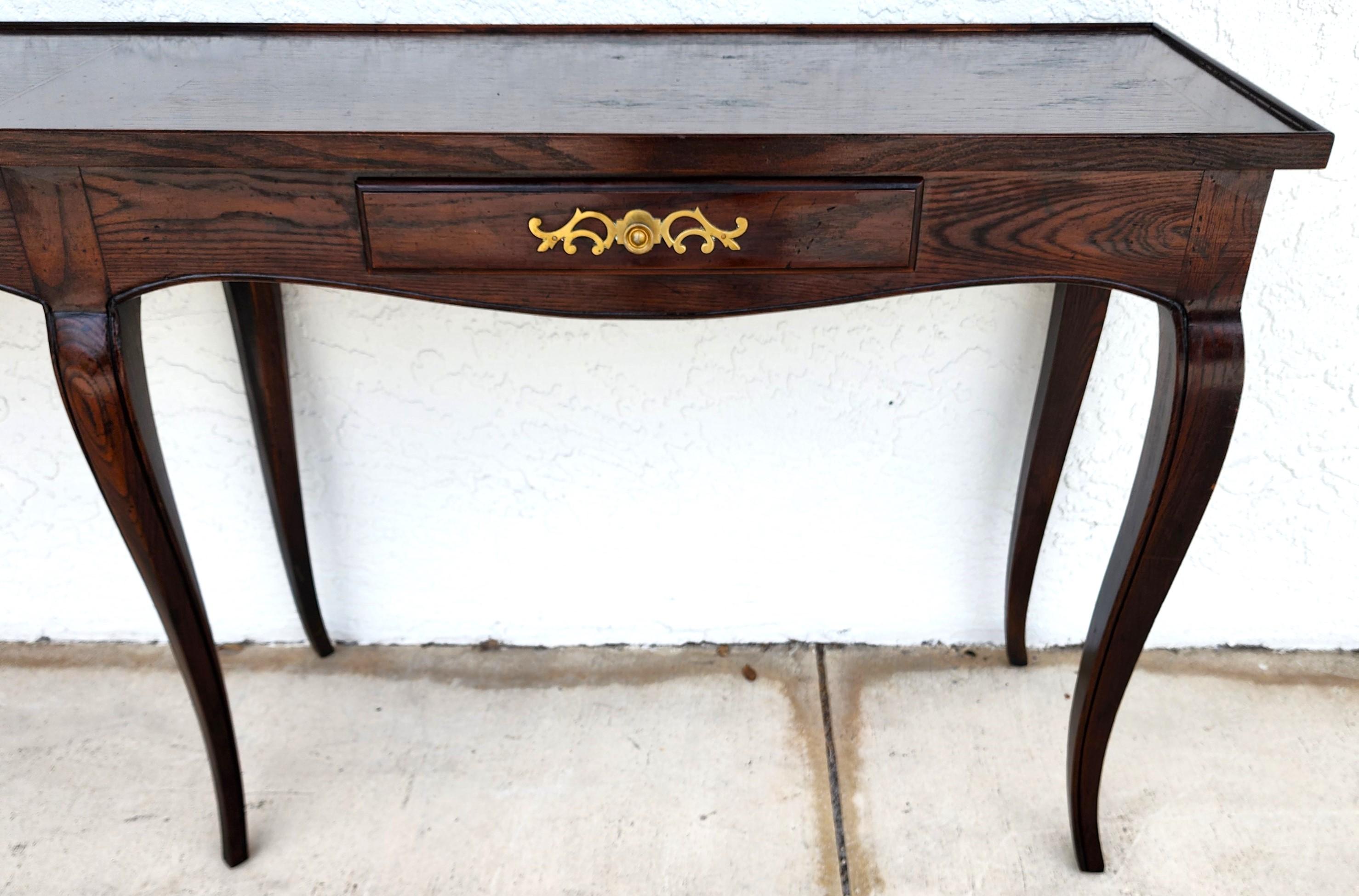 Elegant French Country Console Sofa Hall Table In Good Condition In Lake Worth, FL