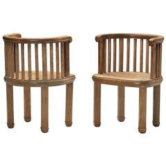Elegant French Dining Chairs in Pine 