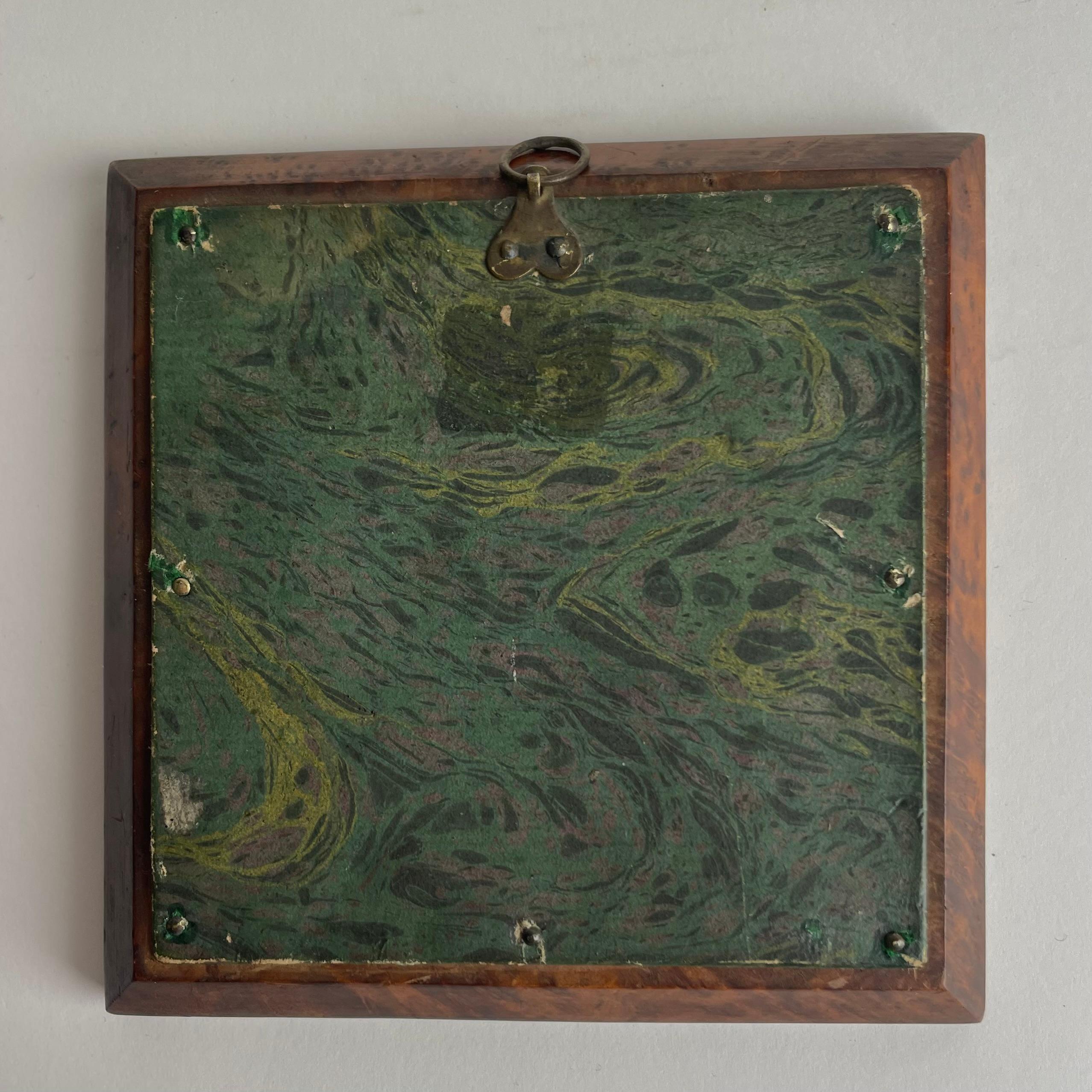 Elegant Relief en bronze de l'Empire français représentant Napoléon Ier dans un cadre en bois de thuya en vente 3