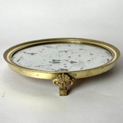 Elegant French Empire Table Plateau in Bronze with nice patina from the 1810s