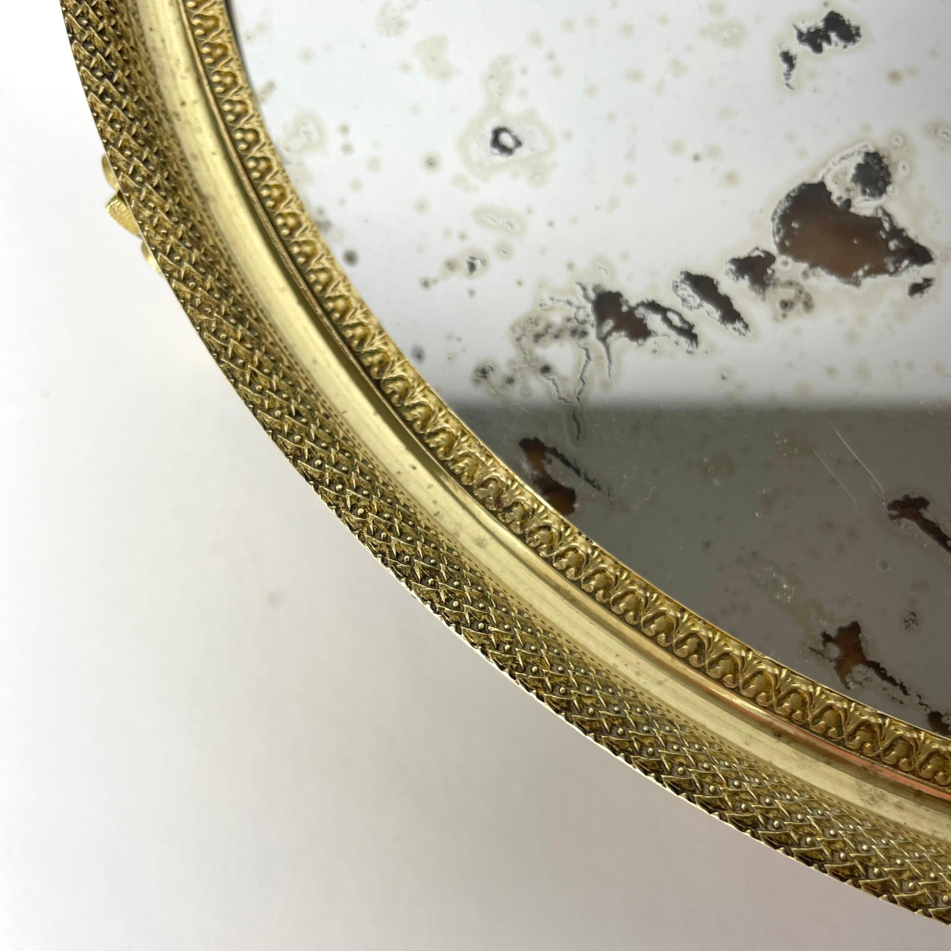 Elegantes französisches Empire-Tischplateau in Bronze mit schöner Patina aus den 1810er Jahren im Angebot 1