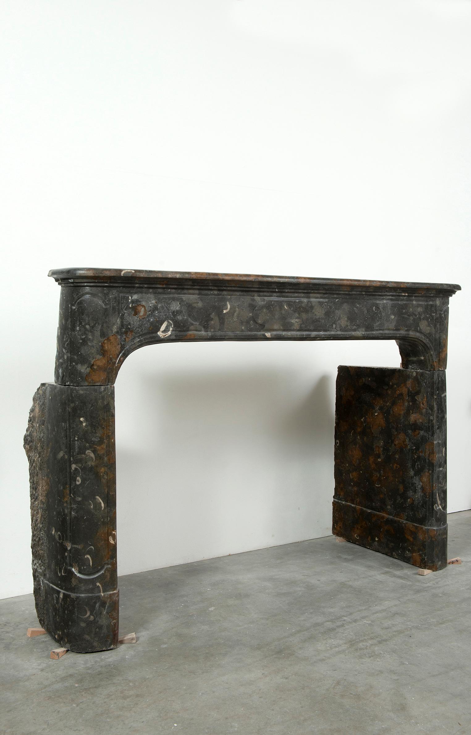 18th Century and Earlier Elegant French Fireplace Mantel