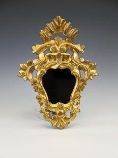 19th Century French Giltwood Rococo Wall Mirror with Sculptural Design