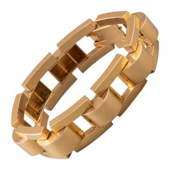 Elegant French Gold Tank Bracelet