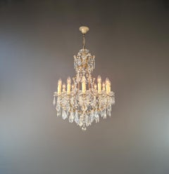 Elegant French-Italian Crystal Chandelier Louis XVI Style Antique Restored