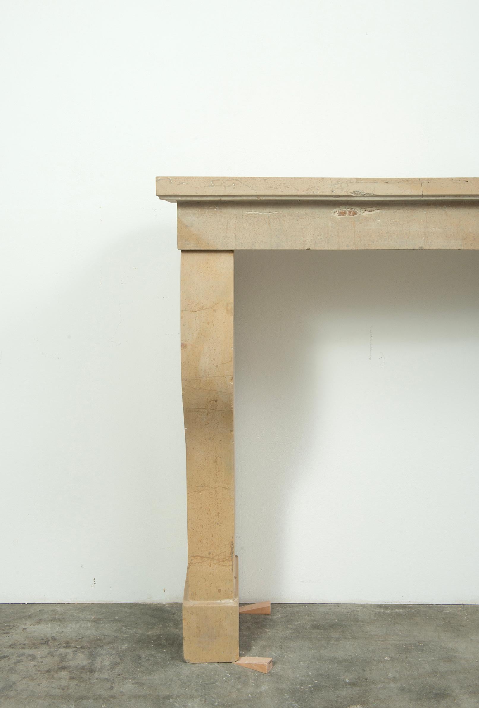Elegant French Limestone Mantel – Timeless Country House Charm For Sale 6