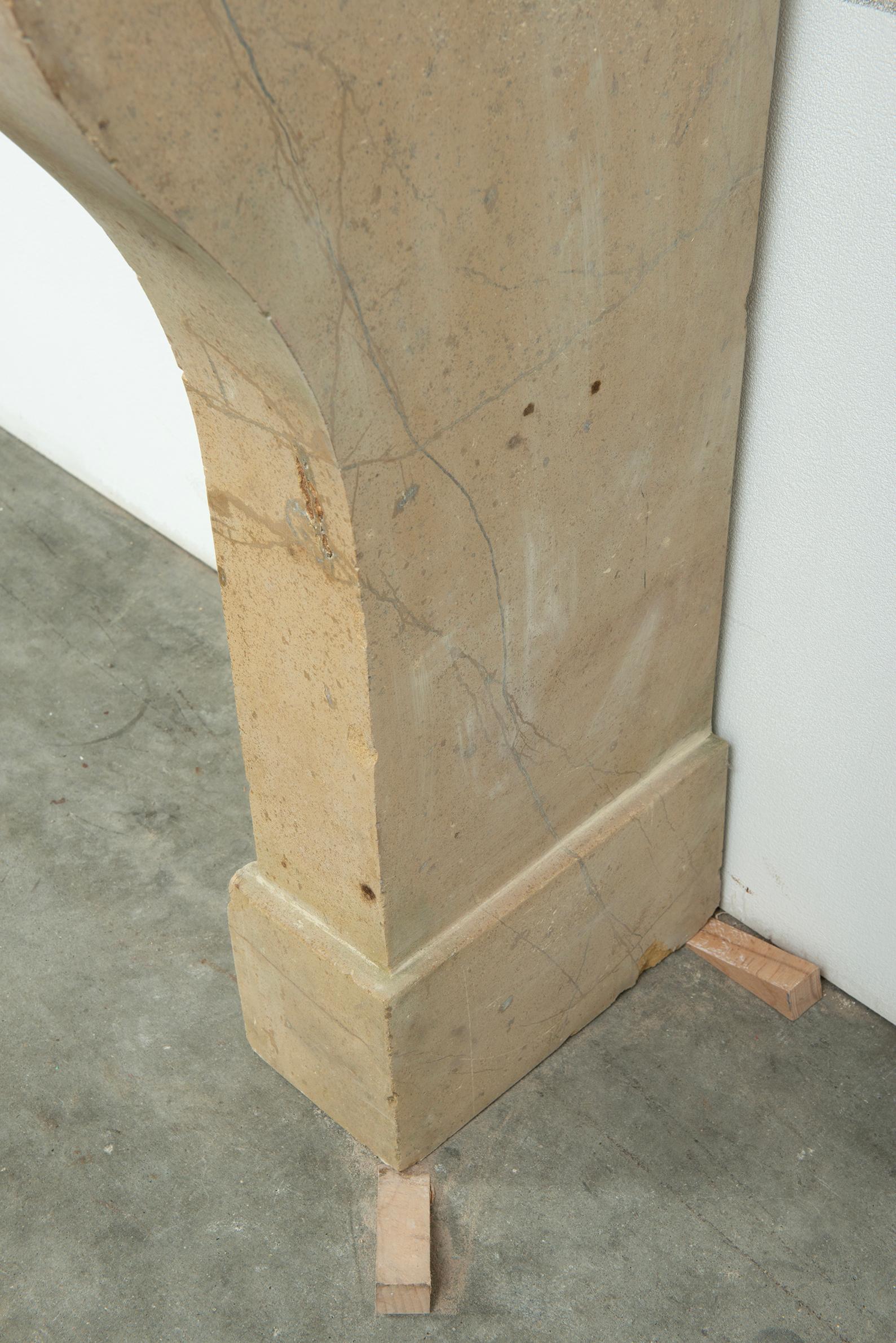 Elegant French Limestone Mantel – Timeless Country House Charm For Sale 10