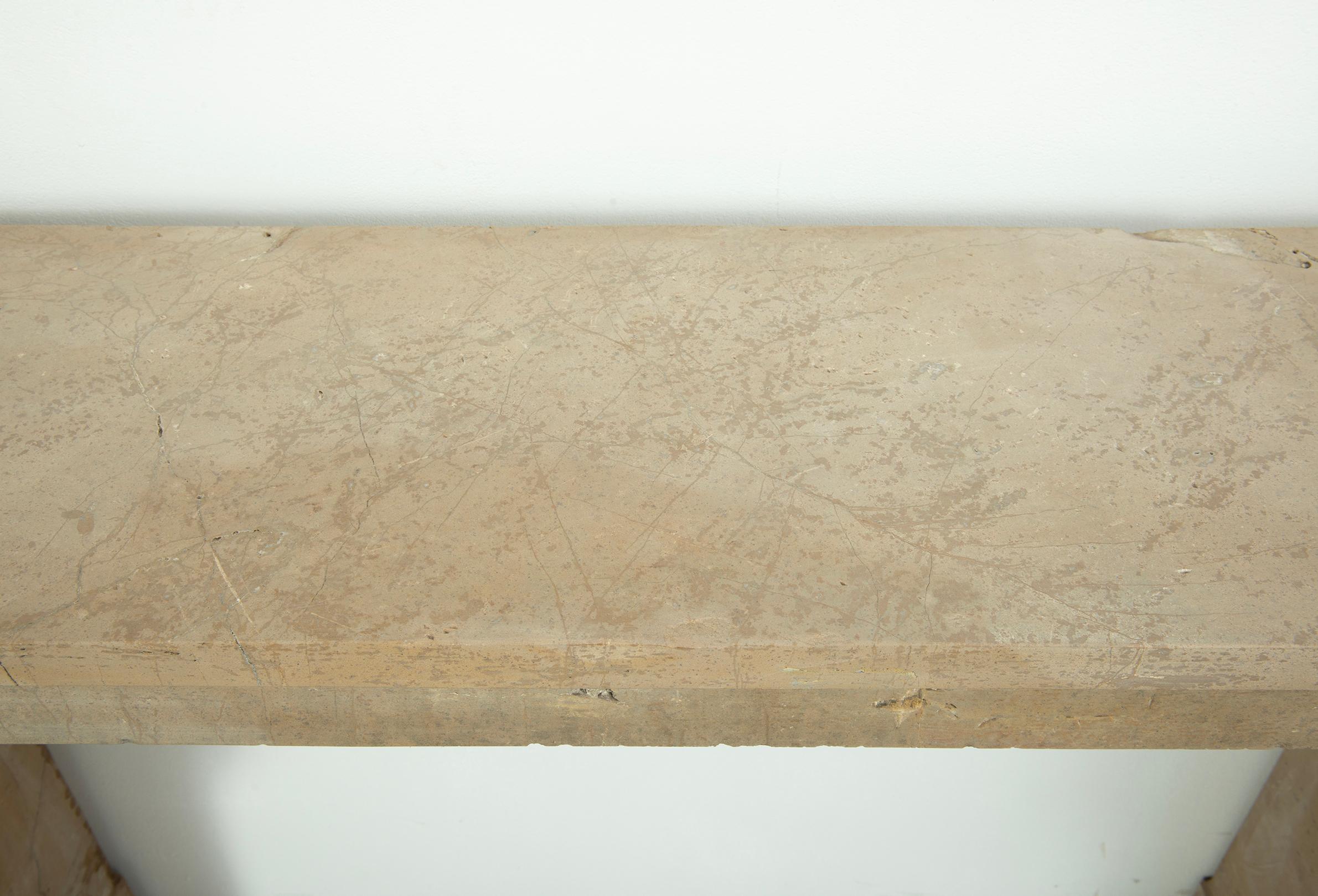 Elegant French Limestone Mantel – Timeless Country House Charm For Sale 4