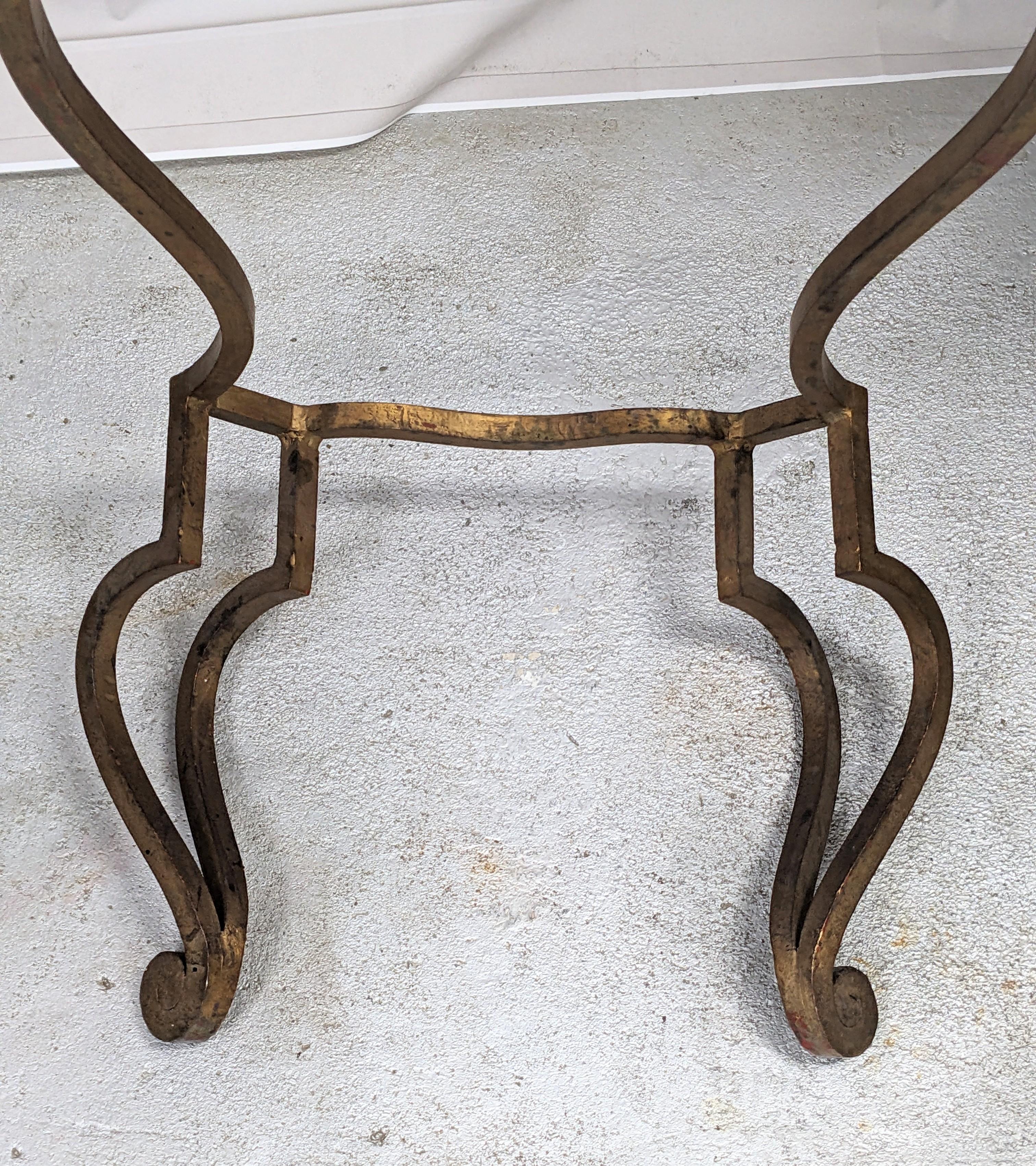 Elegant French Mid Century Gilt Iron Coffee Table, Jansen For Sale 11